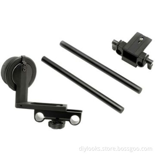 DEBO Follow Focus with 15mm Rail Rod Support and Quick Release Plate Base, for SLR Cameras
